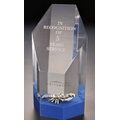 Lucite Slanted Front Obelisk Embedment Award w/ Colored Bottom